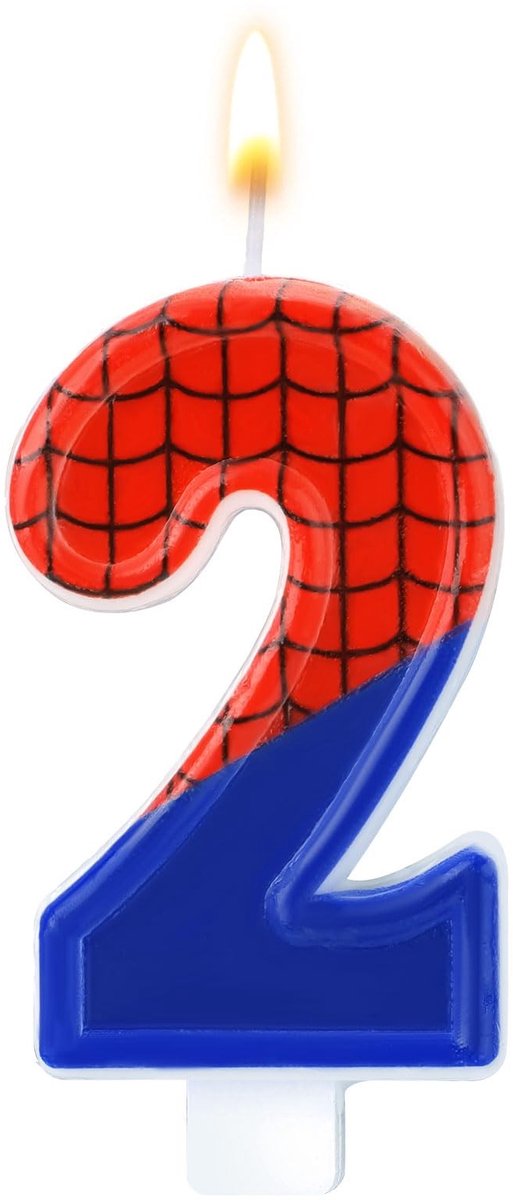 Dailygoody - Verjaardagskaarsen - Spider-Thema - Taarttopperkaarsen - Zwart - Kaarsen voor Jongen - Voor Verjaardagsfeestje en Halloween