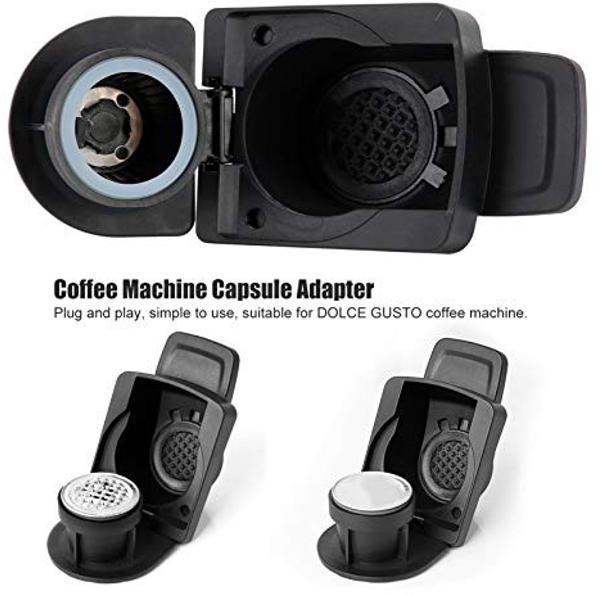 Dailygoody - Capsule-adapter - Koffiecapsule-omvormer - Veilig en geïntegreerd ontwerp - Geschikt voor verschillende modellen - Herbruikbare filters -...