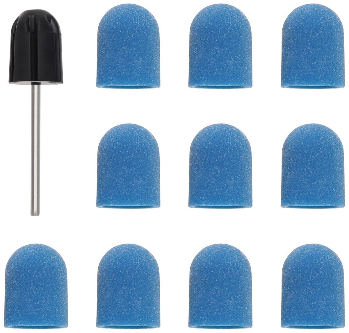 Dailygoods - Dailygoody - Schuren Cap - Polijstmachine Gereedschap - Blauw - Nail Verbetering - Pedicure Schuurband - 11 Stuks - 13X19Mm