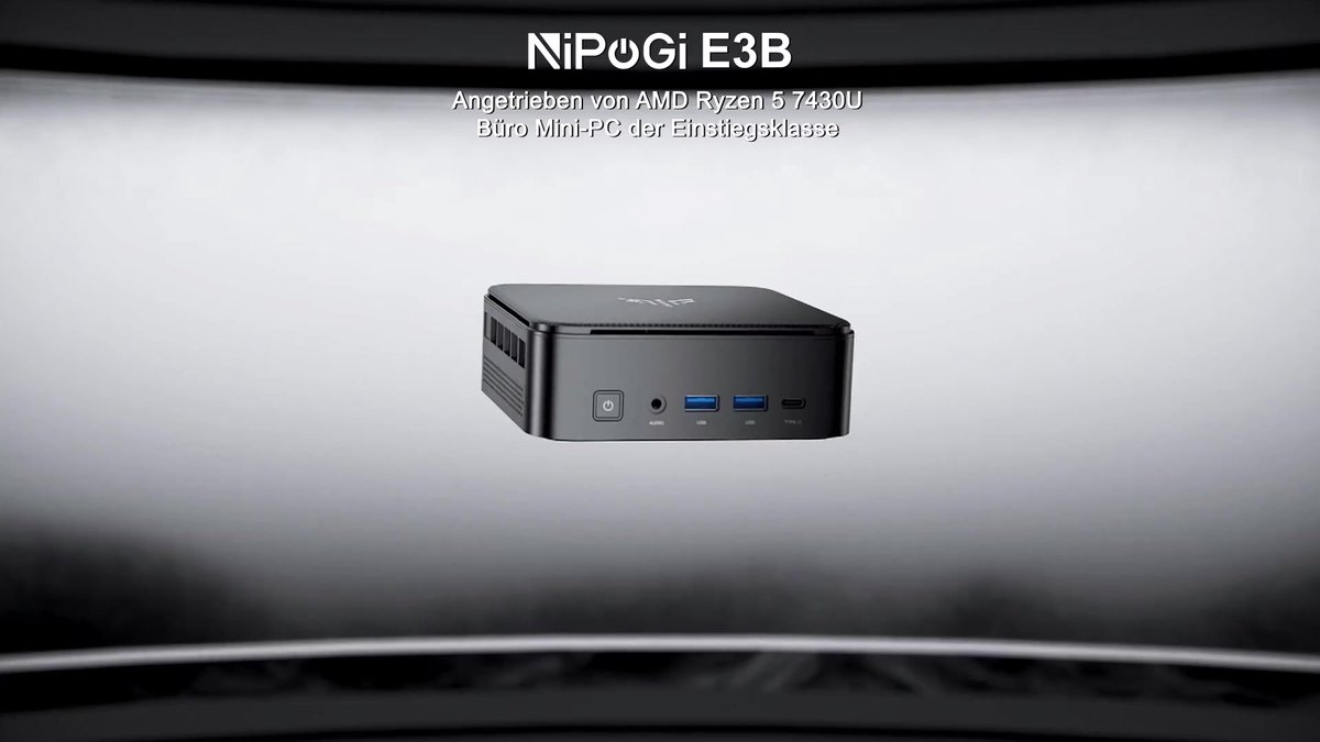 Nipogi E3B Mini PC - Ryzen 7 5825U - 32GB RAM - 512GB SSD