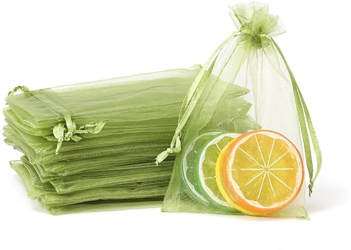 Dailygoods - 60 Stuks Effen Organza Zakjes voor Bruiloften en Cadeaus, 30 x 40 cm