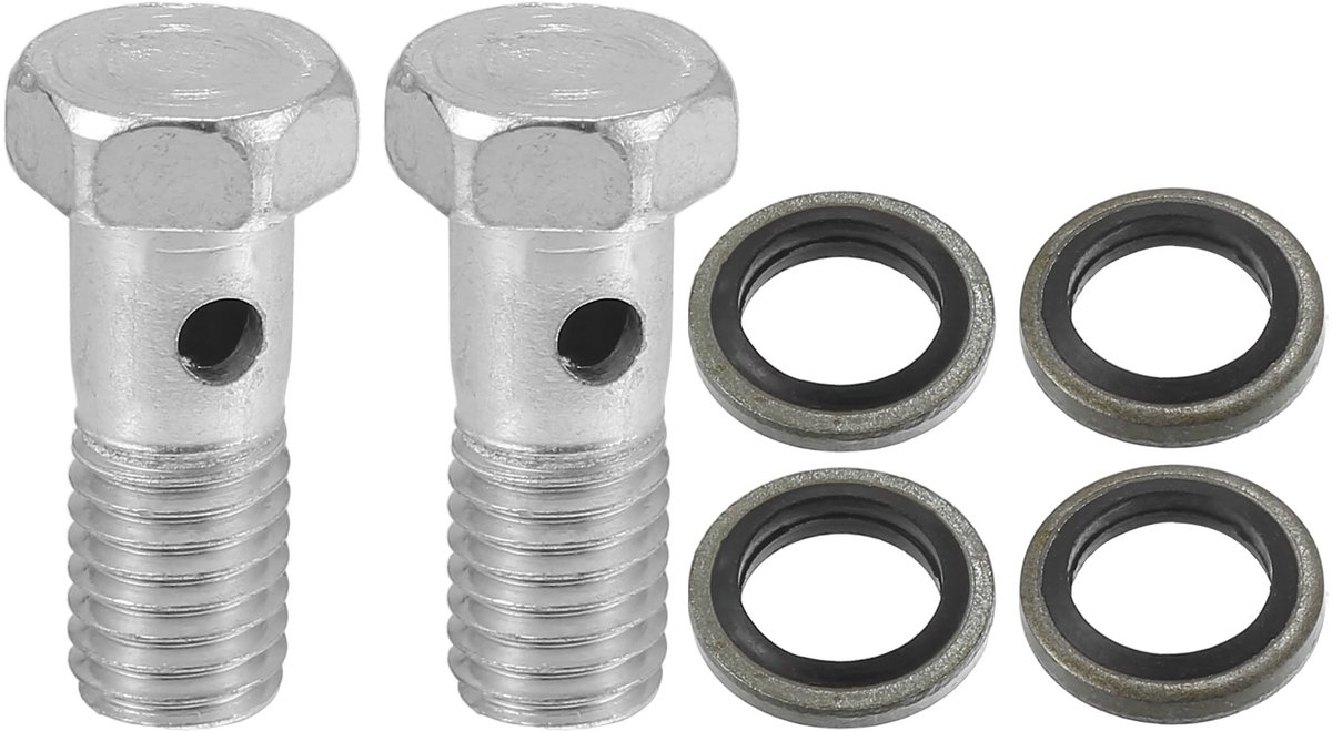 Dailygoods - Remklauw Adapter M10x1.5 Schroefdraad Set van 2