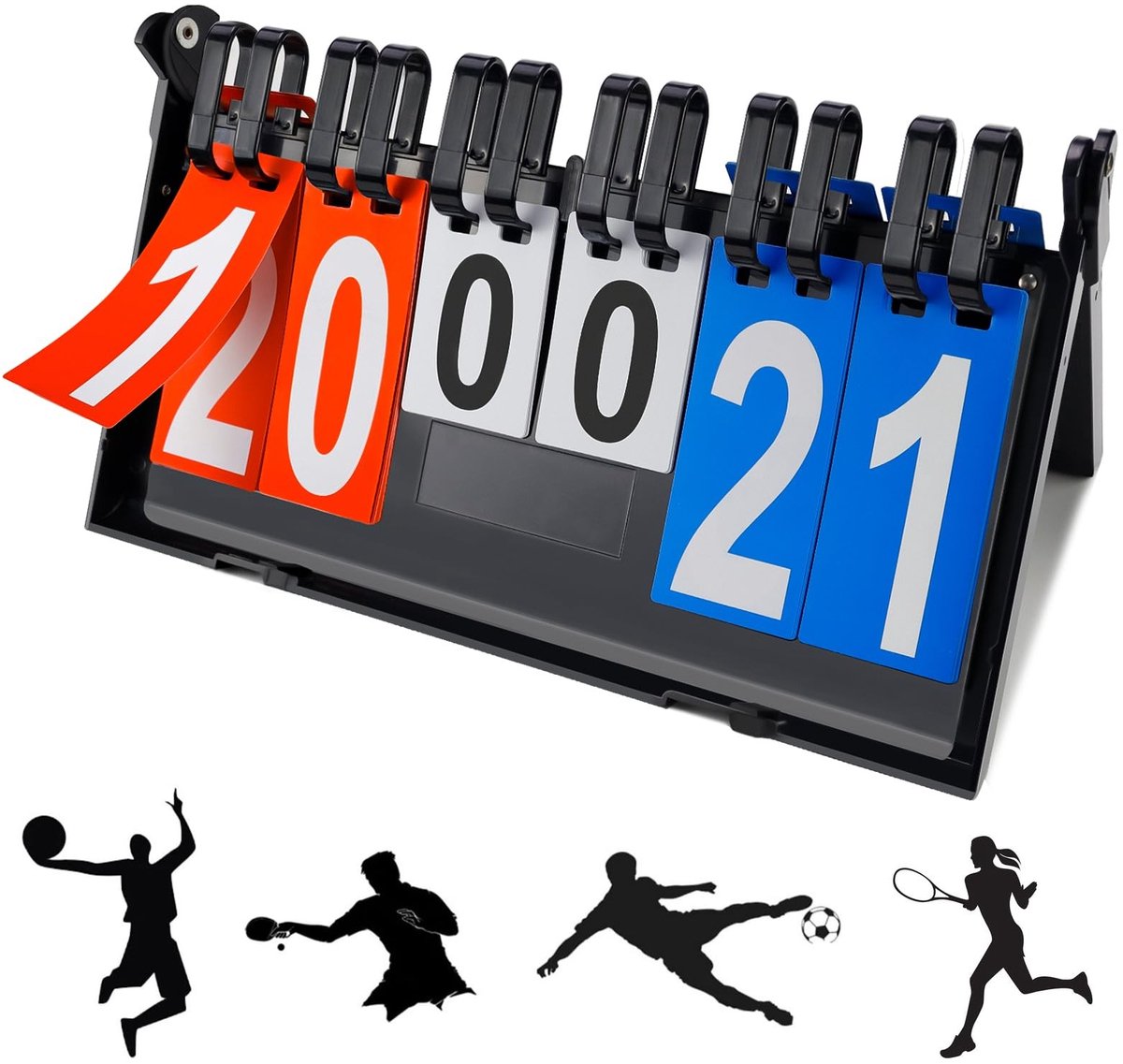 Dailygoods - Dailygoody - Digit Flip Scorebord - Digitale Puntenteller - Geschikt voor Sportwedstrijden - Zwart - Sportscorebord - Voor Tafeltennis en Basketbal -