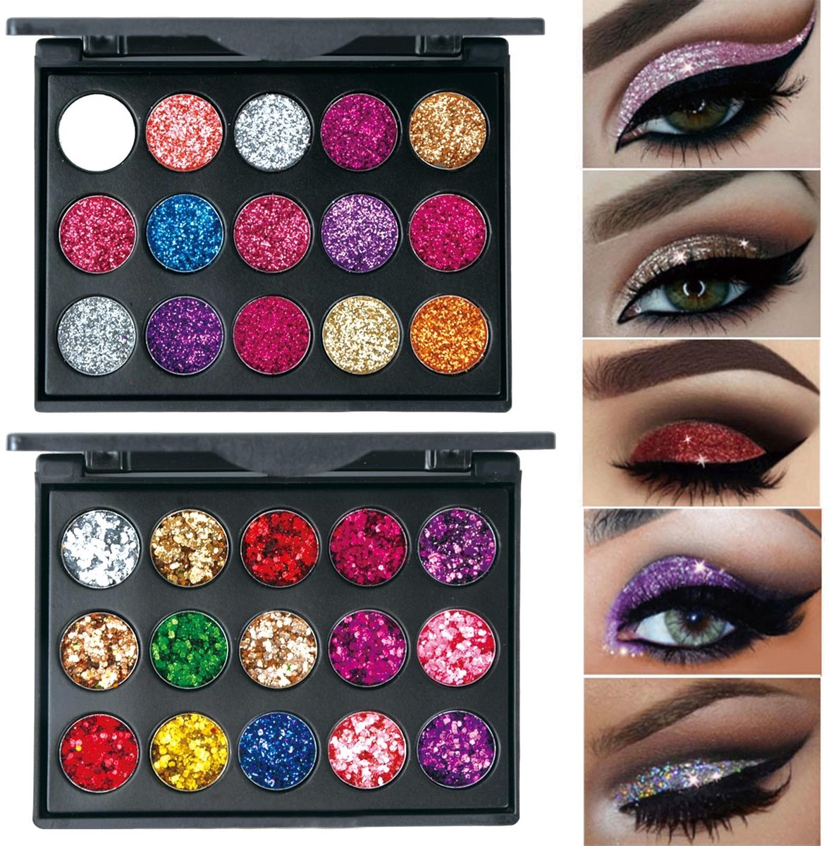 Dailygoods - Oogschaduwpalet met 30 Kleuren en Glittereffect