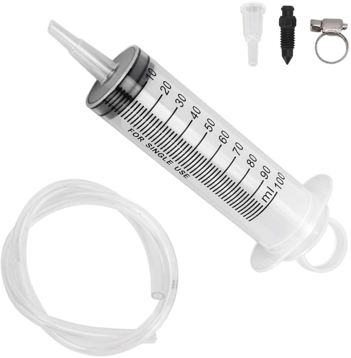 Dailygoods - Cosensi - Dailygoody - Vent Kit voor Motorfiets Rem - Remsysteem Ontluchtingskit - 100ml Spuit - Universeel - Inclusief Slang en Clip - Geschikt voor Motoren en..