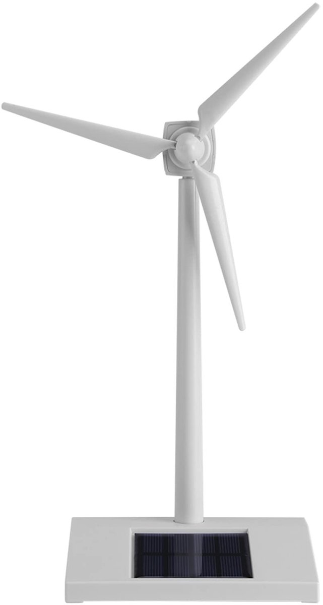 Dailygoods - Dailygoody - Windmolen Mini Solar Turbine Model - Educatief Speelgoed - Wit - Zonne-energie - Binnenwindmolen - Geschikt voor 0 - 12 jaar