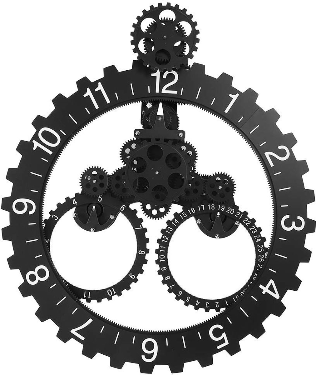 Dailygoods - Moderne 3D Wandklok met Mechanisch Design