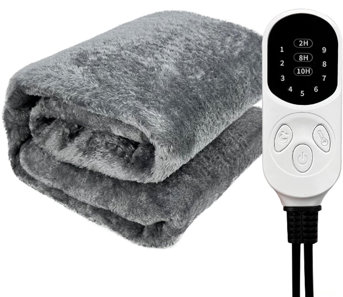 Dailygoods - 12V Verwarmde Deken voor Auto en Kamperen, Flanel, 100x75cm