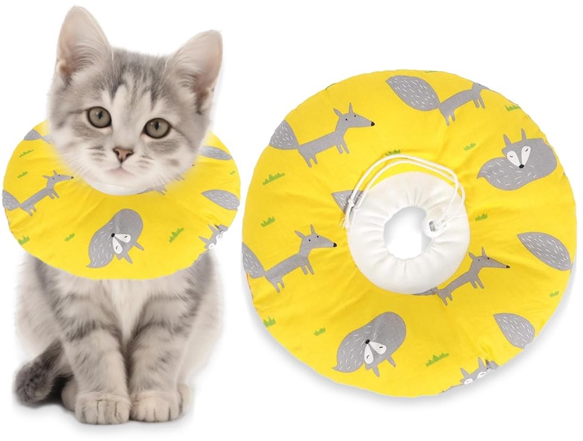 Dailygoods - Elizabethaanse Kraag voor Katten met Verstelbare Halsband