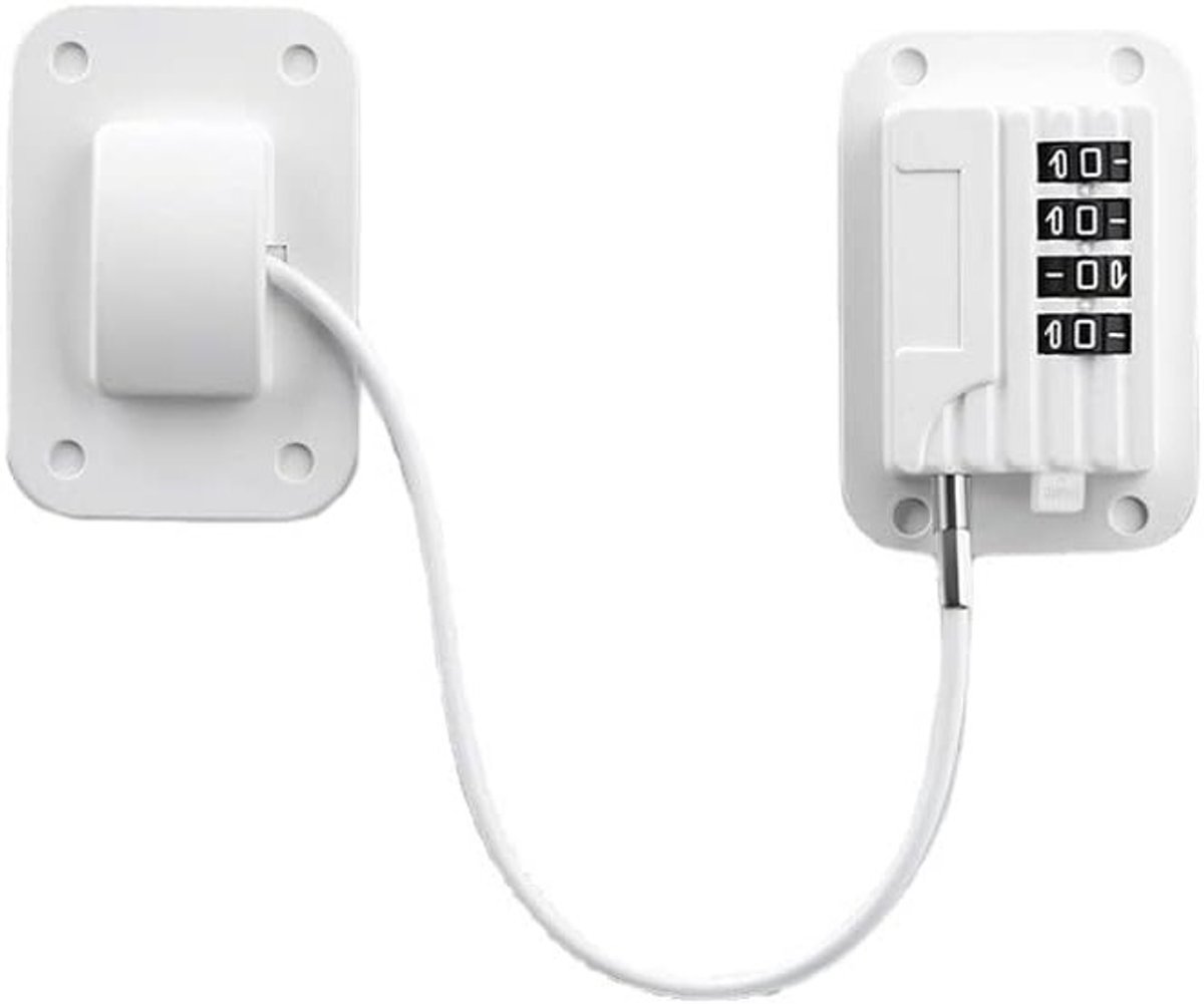 Veiligheidsloten voor Kinderen - Code Lock voor Koelkast, Kast en Raam met Zelfklevende Bevestiging en Montage, Kindveilige Beveiliging voor Deuren en Lades, 1 Stuk