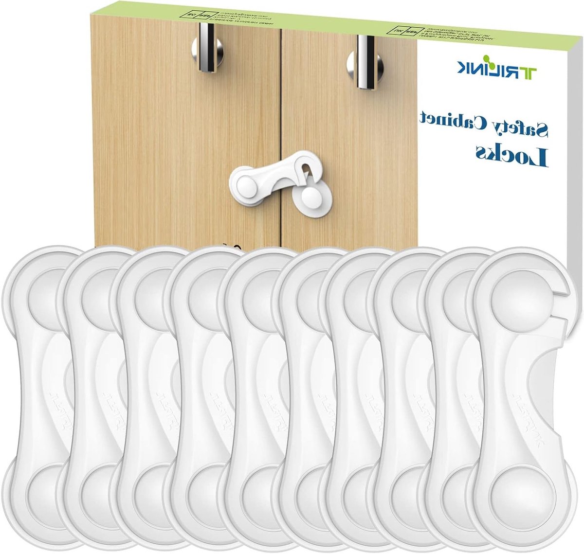 Veilige Kastsloten voor Kinderen - 10 Stuks, Kindveilige Sloten voor Keukenkasten, Lades en Deuren, Sterke Zelfklevende Babylocks voor Meubels en Koelkasten