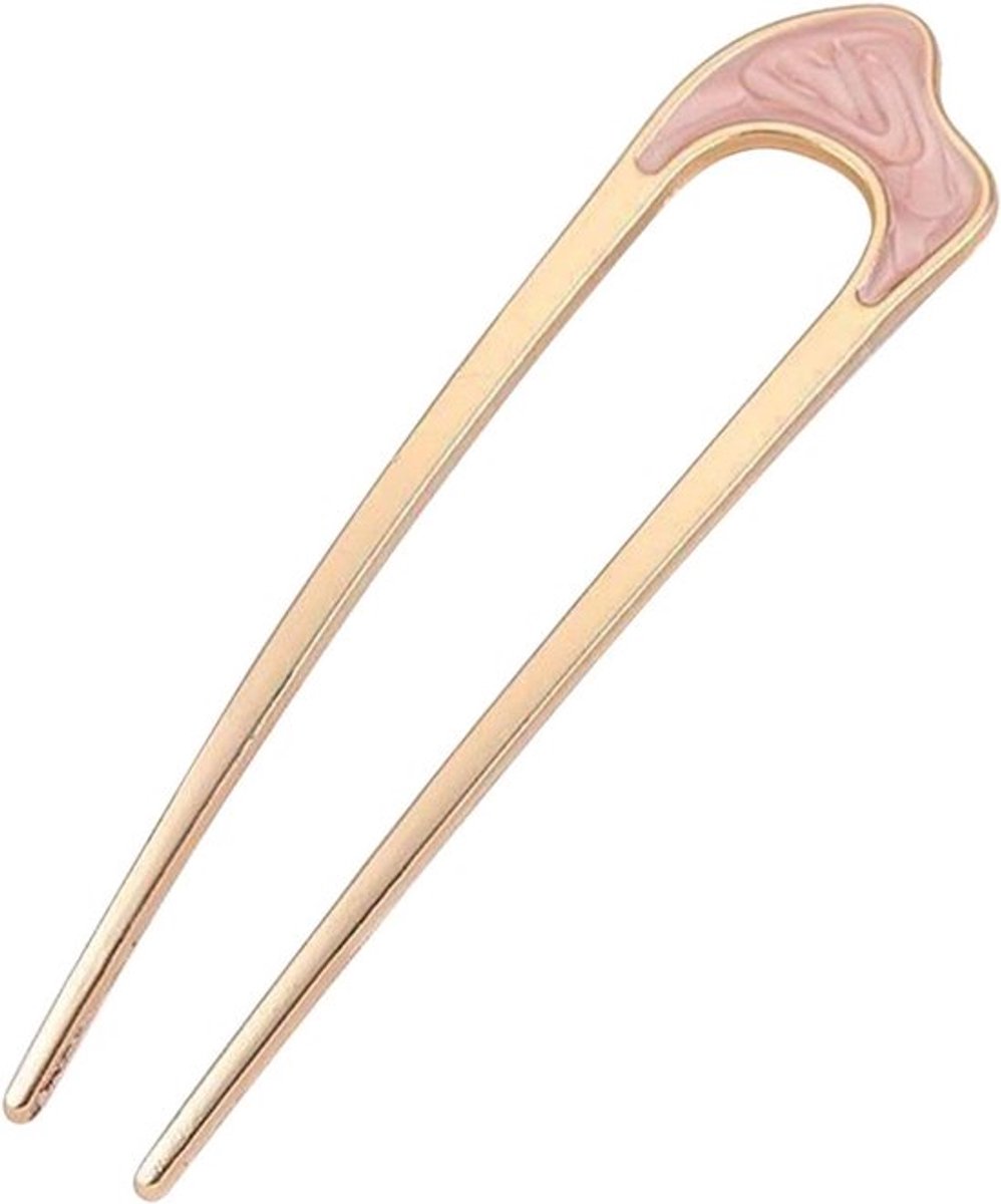 U-vormige haarspeld - Metalen haaraccessoire - Kapsels maken - Vintage design - 11 cm lengte