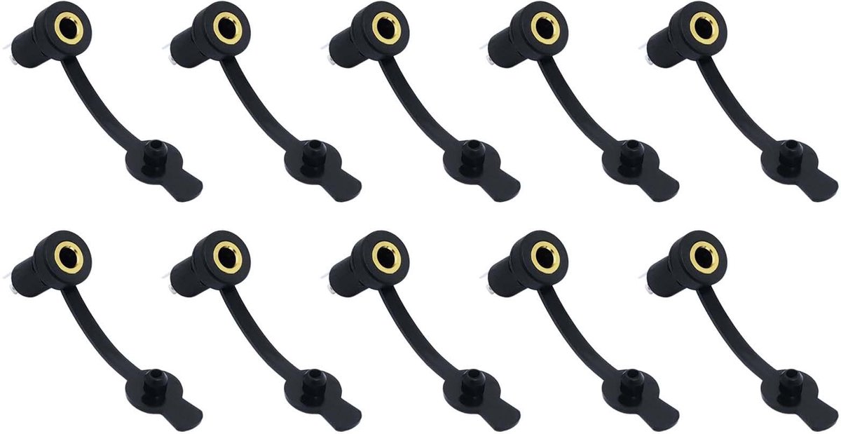 Dailygoods - 10x 3.5mm Audio Jack Socket met Waterdichte Plug