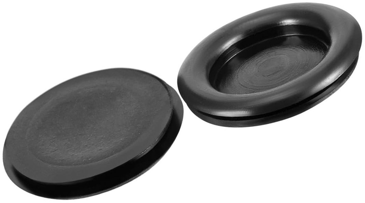 Dailygoods - 30 Stuks 30mm Zwarte Rubber Blanking Doorvoertules voor Kabelbescherming