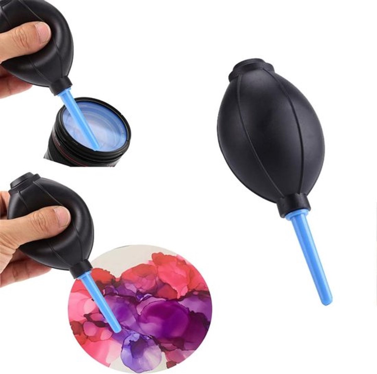Stofblazer knijpbal pomp rubberen zuiger voor reiniging van camera mobiele telefoon tabletschermen