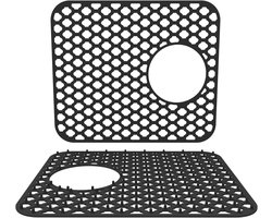 Gootsteenmat - zwart - 30 X 35 Cm - Keuken Accessoires - Gootsteen Beschermer - Spoelbakmat - Wasbak Matje - Afdruipmat - Aanrechtmatje - Onderzetters Siliconen - Siliconen - Anti Kras - Gootsteen Accessoires - Voor Spoelbak, Bestek En Glaswerk