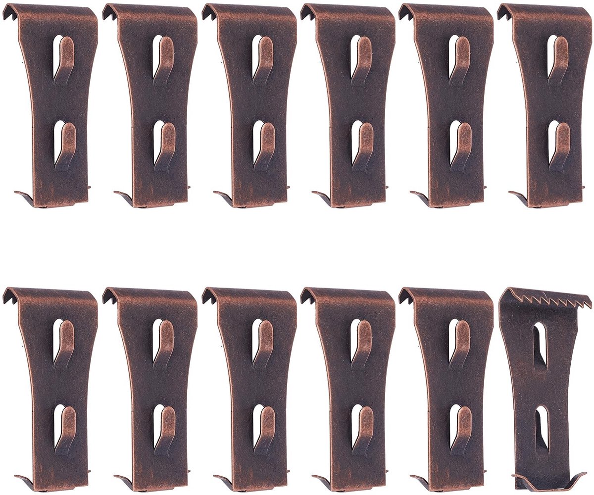 Dailygoody - Bakstenen Haken - Haak Clips - Geen Boren - Decoratie Haken - Buiten en Binnen - Organiseer je Ruimte - 12 Stuks