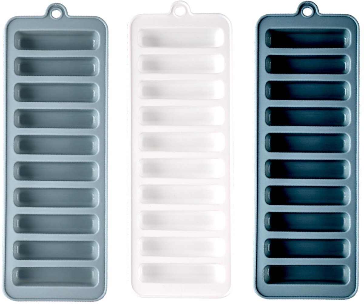 Dailygoody - Solidchoice - Dailygoody - Mini ijsblokjesbakjes - Siliconen ijsblokjesvormen - Ideaal voor cocktails - Grijs, wit, blauw grijs - Handig voor dranken - Perfect voor...