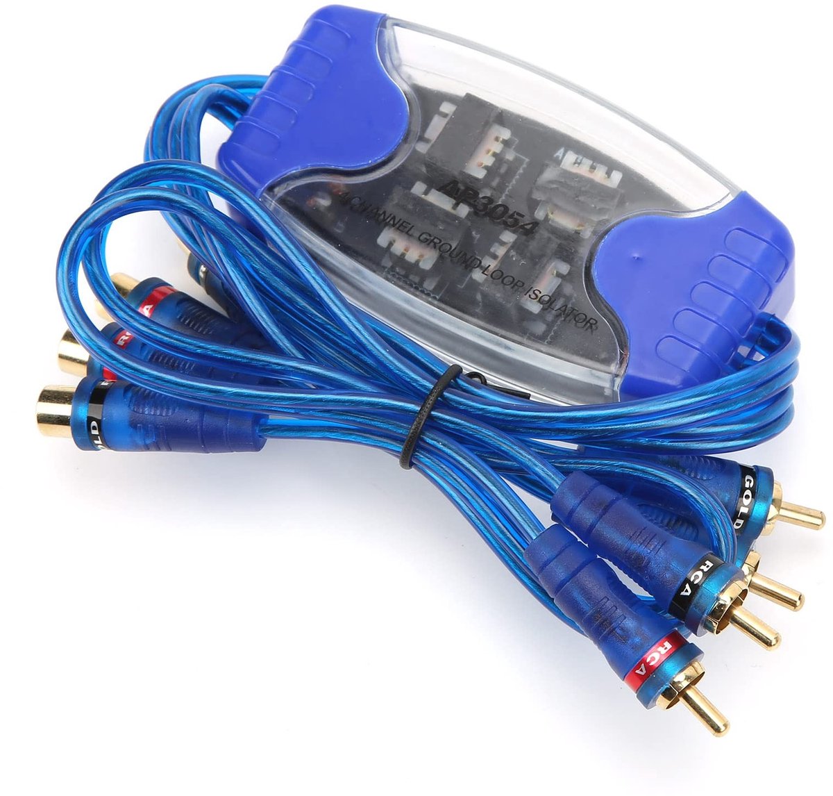 Dailygoody - Solidchoice - Dailygoody - Geluidsfilter voor Auto - 4 Kanaals Ground Loop Isolator - Verbeterde Geluidskwaliteit - Compact formaat - Auto Audio - Geschikt voor elk..