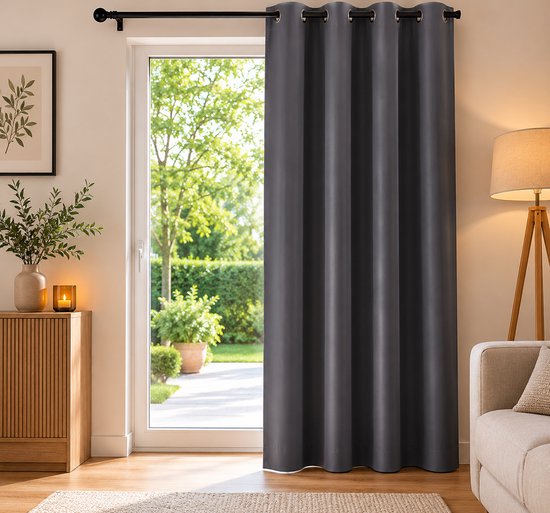 Verduisteringsgordijnen Set van 2 - 140x240 cm met Oogjes - Thermische Isolatie - Geluidsdempend Polyester Gordijn voor Slaapkamer en Woonkamer - Modern Effen Design