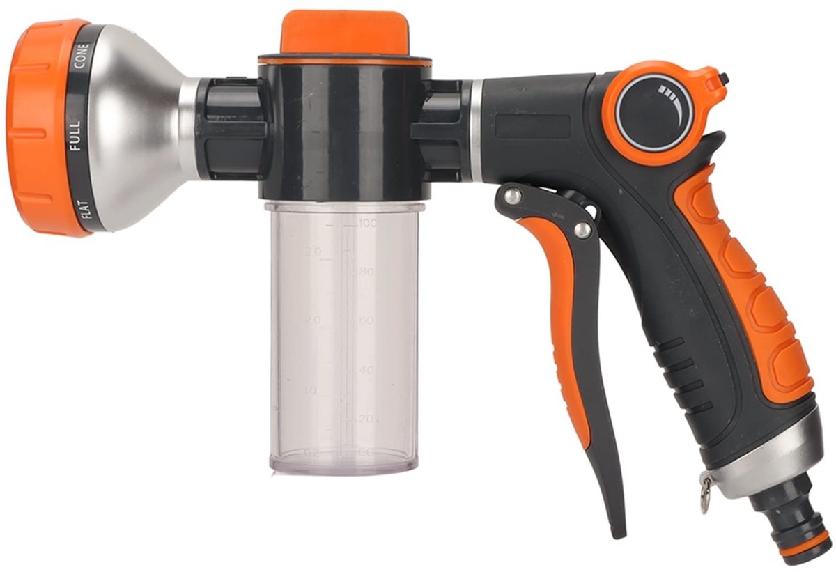 Dailygoody - Tuinslang Spray Gun - Multifunctionele Foam Sprayer - Ergonomisch ontwerp - Geschikt voor tuin en auto - 8 stralen - Waterbesparend - Gem...
