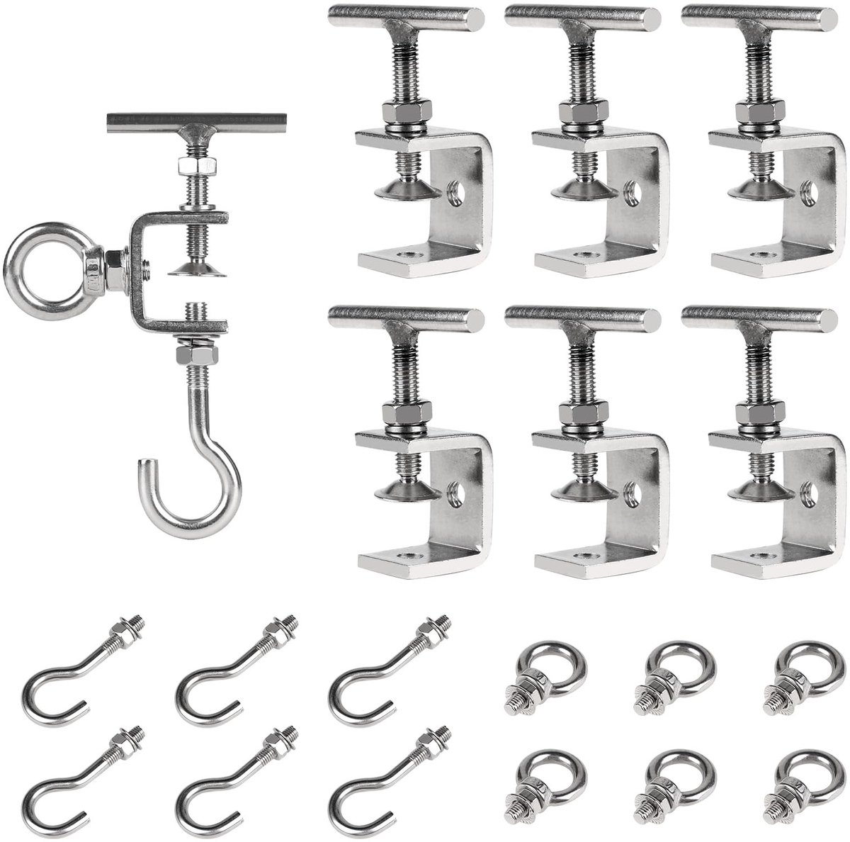 Dailygoods - Dailygoody - C Clamps - Klemmen voor houtbewerking - Duurzaam en robuust - 6 stuks - Verstelbare opening tot 25mm - Perfect voor lassen en klussen