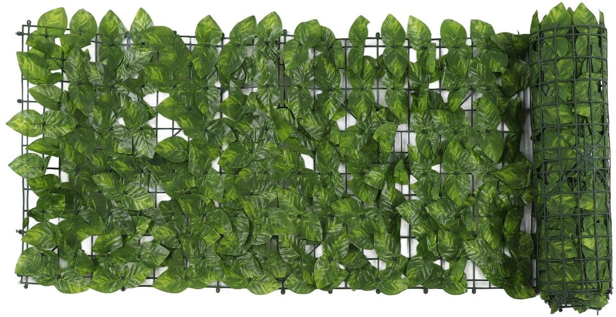Dailygoods - Dailygoody - Kunststof Bladhaag - Privacy Scherm - Bescherming tegen inkijk - Appelprint - Tuin en Balkon - Decoratieve oplossing - Geschikt voor buit...