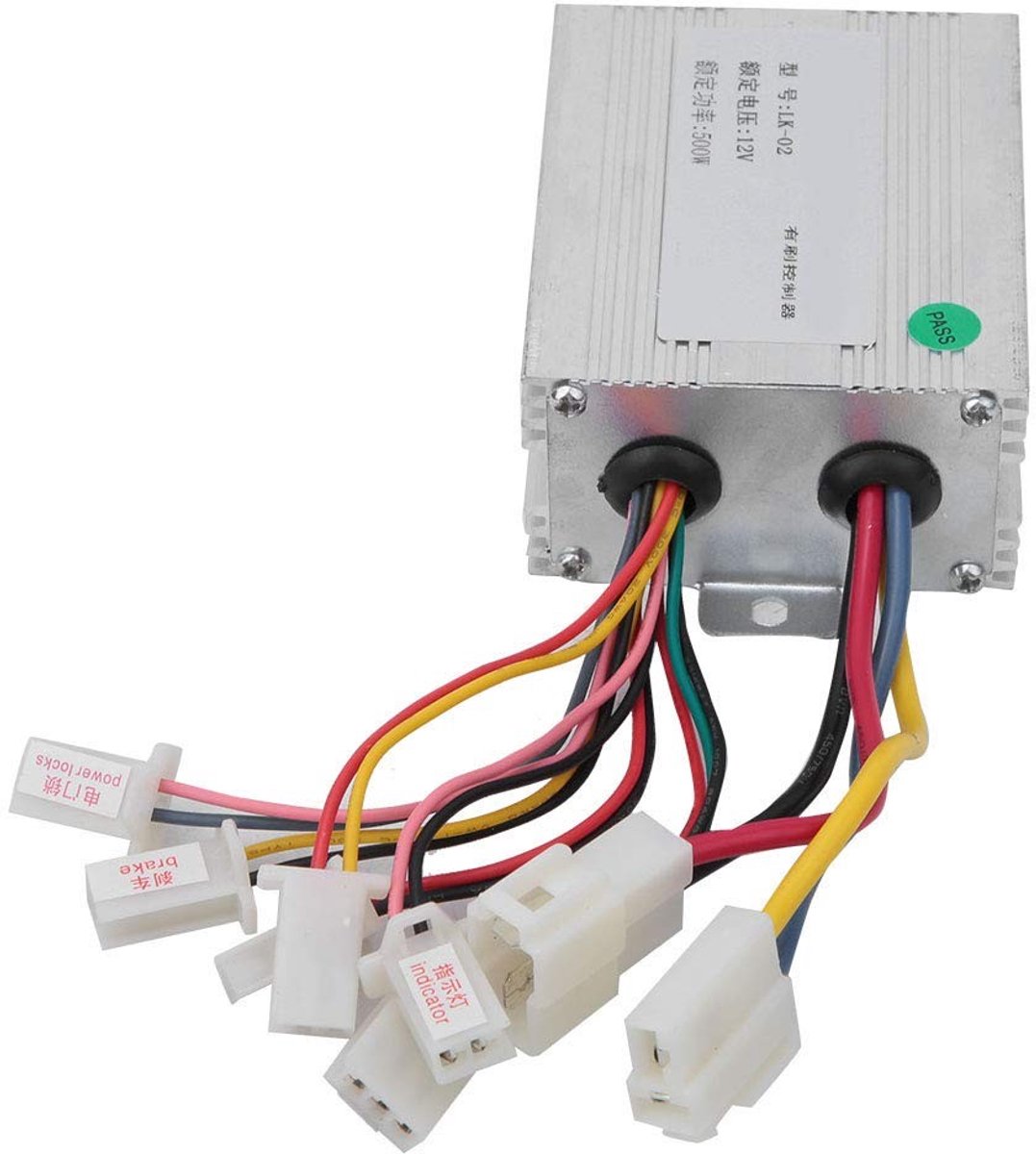 Dailygoods - Dailygoody - Elektrische Scootercontroller - 12V voor Elektrische Fiets - Aluminium - 500W Vermogen - Borstelmotorcontroller - Geschikt voor Elektrisc...