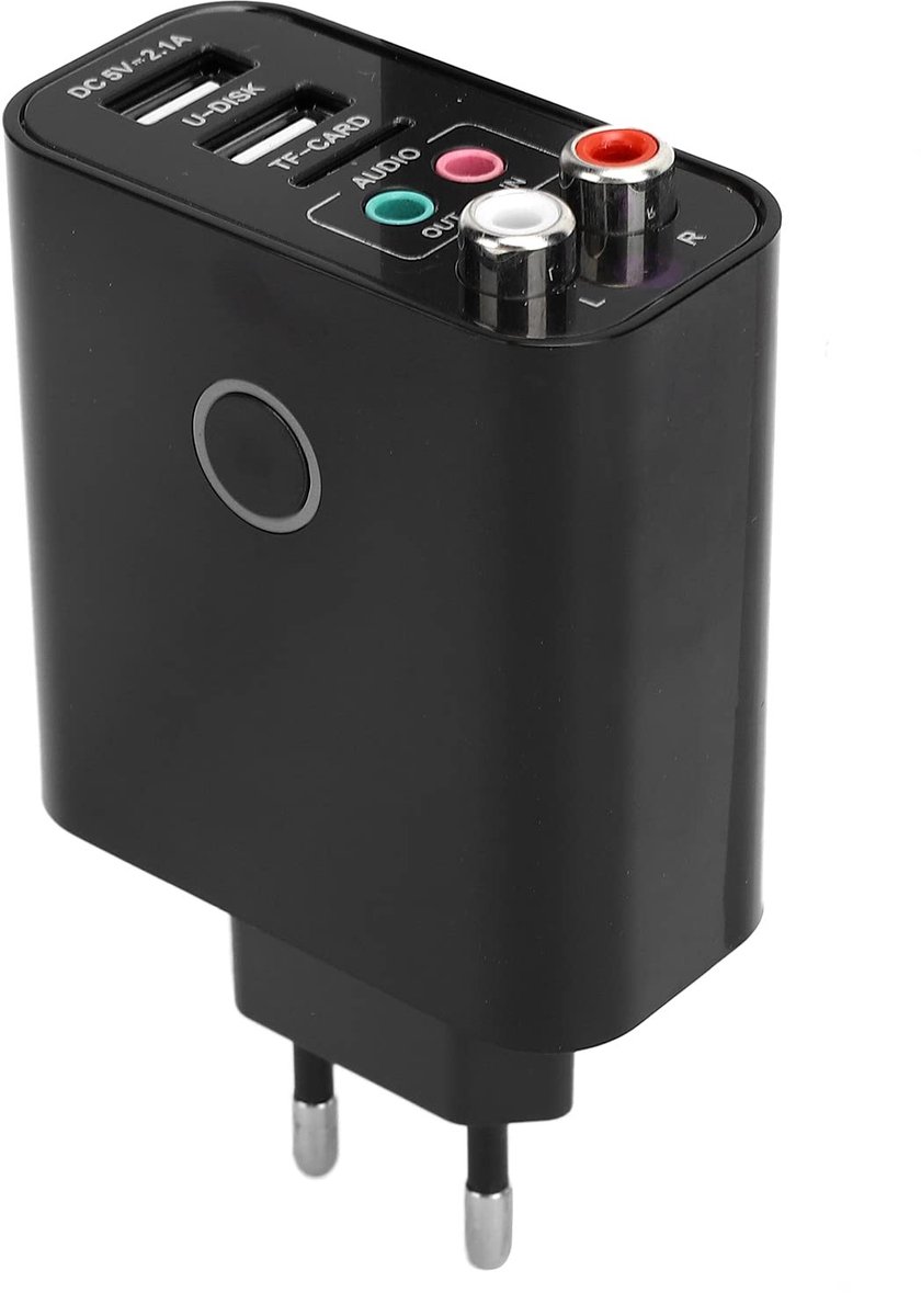 Dailygoods - Dailygoody - FM-zenders - Draadloze Audio-adapter - Bluetooth 5.0 - E.U. Plug - Geschikt voor Elektrische Apparatuur - 2 in 1 functie