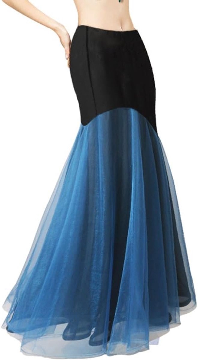Belly Dance Zeemeerminrok voor Volwassenen in Blauw - Lange Oriëntale Dansrok met Elegante Stijl en Comfortabele Pasvorm