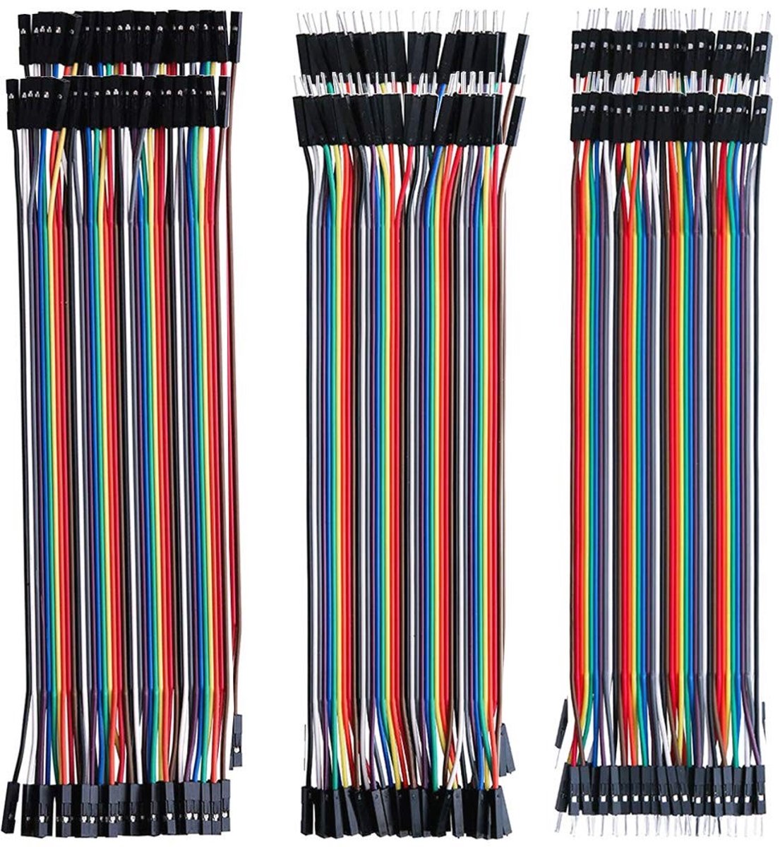 Dailygoods - Dailygoody - Raspberry Pi-kabel - Jumperkabels - 240 stuks - 20 cm - Mannelijk Vrouwelijk - Ideaal voor Arduino en Breadboard - Multicolor