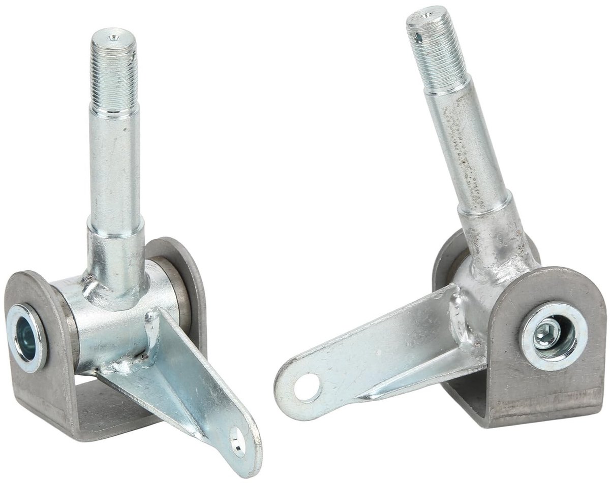 Dailygoods - Dailygoody - Go Kart Spindle Set - Stalen Spindel Beugel Set - Duurzaam en Robuust - 4.5in x 5/8in - Geschikt voor Go Kart Accessoires - 2 Stuks