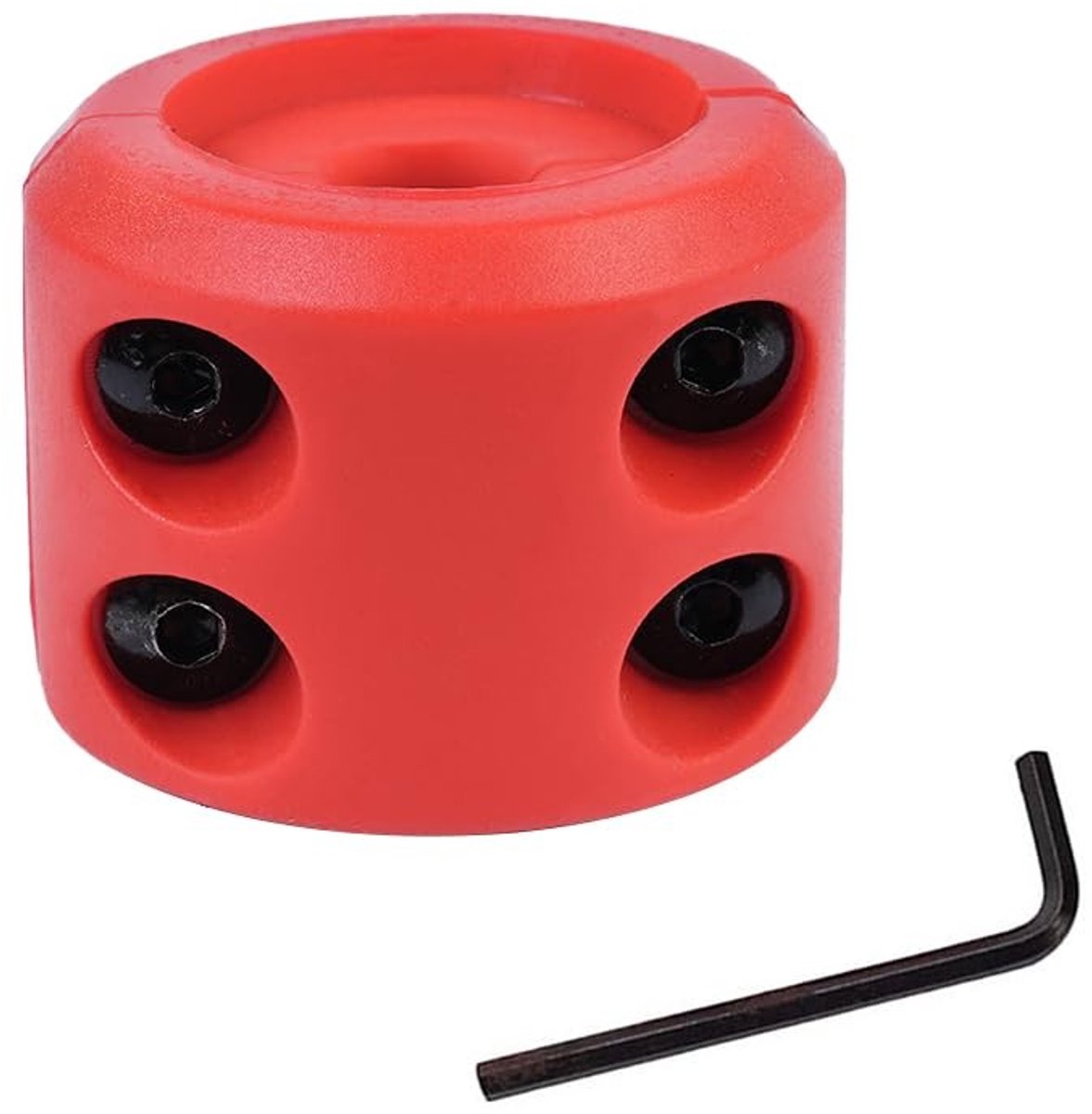Dailygoods - Dailygoody - Rubberen lierkabelhaakstopper - Bescherming voor harnas en katrol - Rood - Behoudt kabelspanning - Eenvoudige installatie - ...