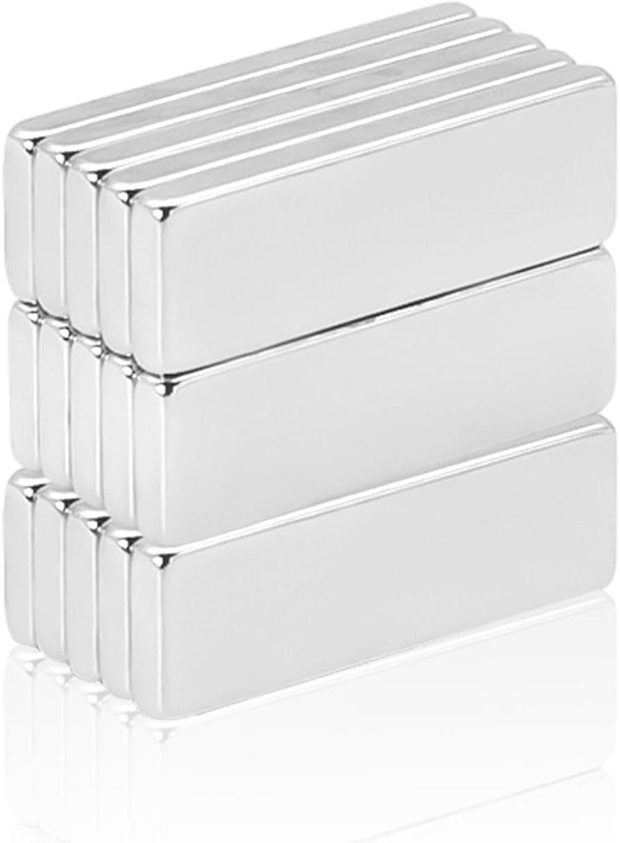 Dailygoods - Dailygoody - Sterke platte magneet - Neodymium magneetplaten - Extreem sterke magneten - 20 x 10 x 1 mm - Kleine magneet voor handwerk - Geschikt voor