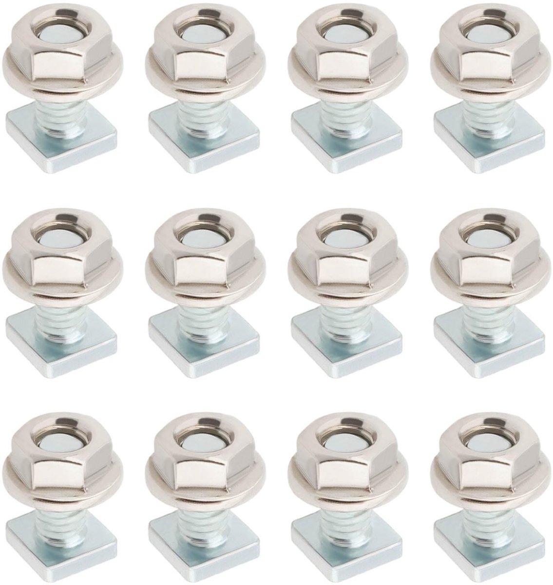 Dailygoods - Dailygoody - Broeikasmoeren en Schroeven - M6 x 12 mm - Roestvrijstalen Platte Kopschroeven - Noodzakelijke Accessoires - Duurzaam - Perfect voor Repa...