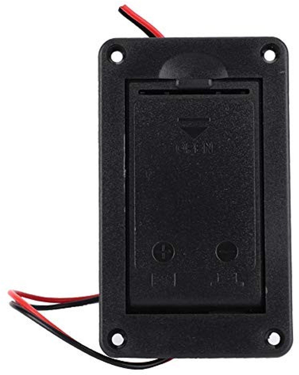 Dailygoods - Dailygoody - Gitaar Pickup Box Cover - 9V batterijhouder - Geschikt voor actieve pick-ups - Zwart - Perfecte bescherming - Ideaal voor gitaren en