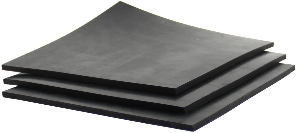 Dailygoods - Dailygoody - Robuuste pads - Multifunctionele rubberen matten - 150 x 150 mm - Duurzaam - Vloerbescherming - Geschikt voor zware voorwerpen - 3 stuks