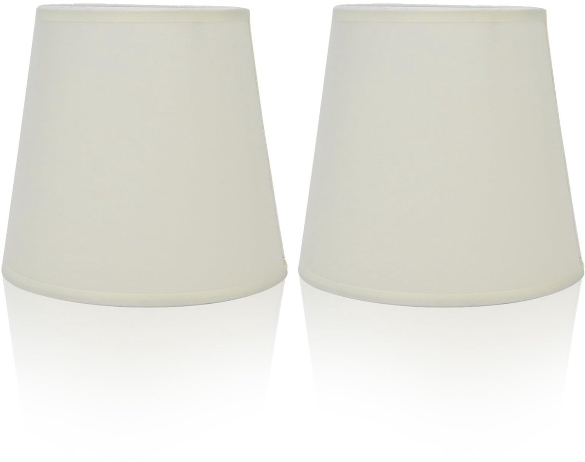 Dailygoods - Dailygoody - Lampenkappen Plafond - Kleine Lampenkappen - Perfect voor Tafellamp - Beige - E14 Nachtkastje - 2 Pack