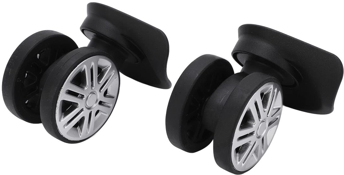 Dailygoods - Dailygoody - Vervangende Koffers Wielen - Stille Dubbele Rij - Luggage Casters - Hoogwaardige Kwaliteit - Ideaal voor Reisbagage - Koffers - Geschikt ..