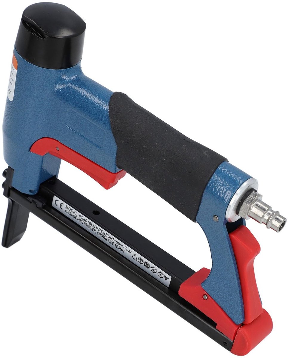 Dailygoods - Dailygoody - Pneumatische Hechtmachine - FS8016LN - 1/4 tot 5/8 Inch - Voor Meubelstoffering - Houtbewerking - Professioneel gebruik - Compact