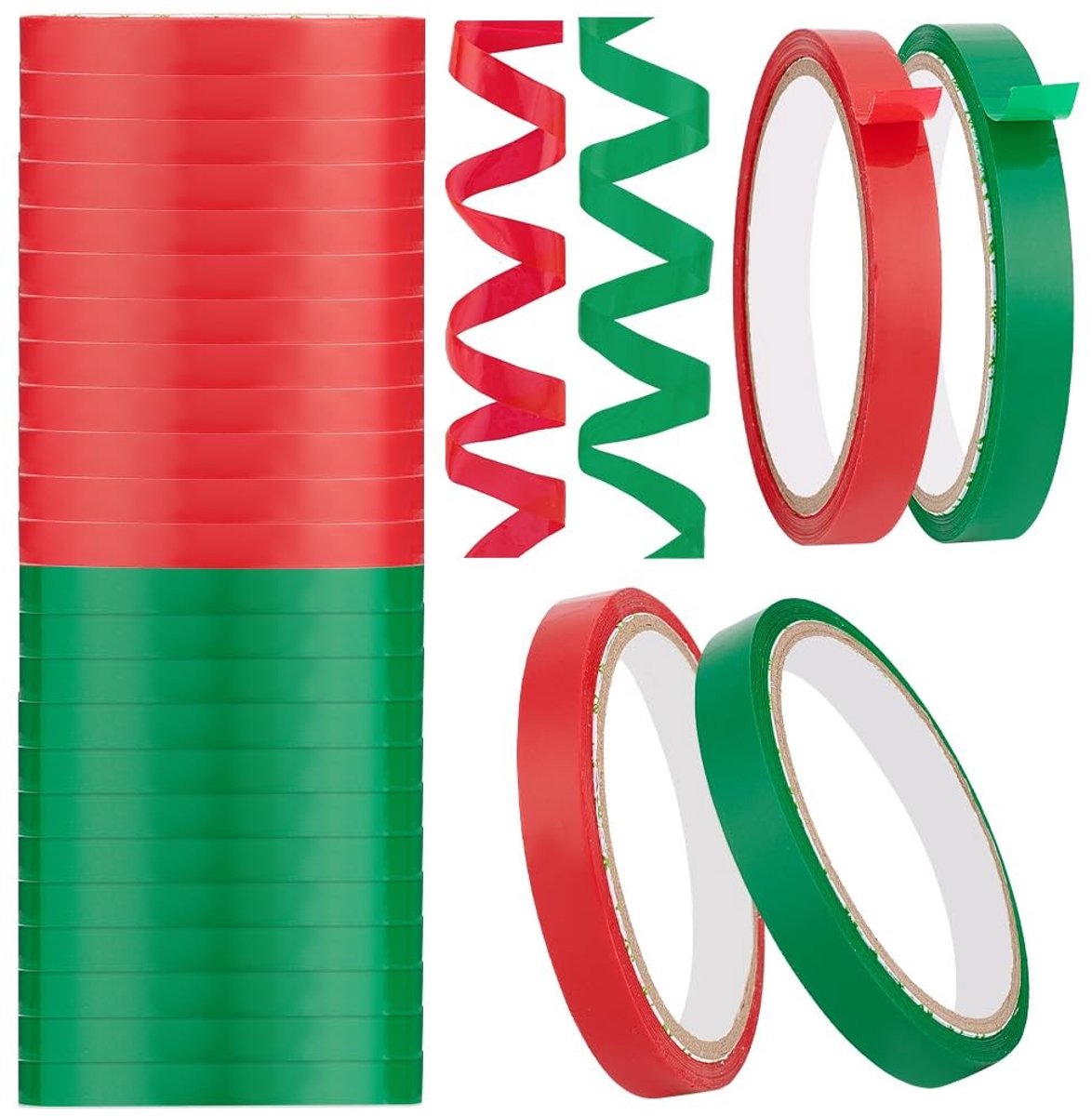 Dailygoody - Afdichtingstape - Polyzakken - Zelfklevend - 12 mm breed - Groente bindband - 24 rollen - 27,4 m/rol - Geschikt voor thuisgebruik