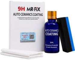 Keramische Auto Coating 9H – 30ML – Professionele Auto Lakbescherming – Hoogglans & Hydrofobe Bescherming – Krasbestendige Keramische Coating voor Auto’s
