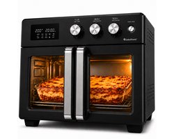 TurboTronic AFD32 Airfryer XXL en Oven – 12 Kookprogramma's – Vrijstaande Mini Oven – Instelbaar van 25 tot 230°C - 32L - Zwart