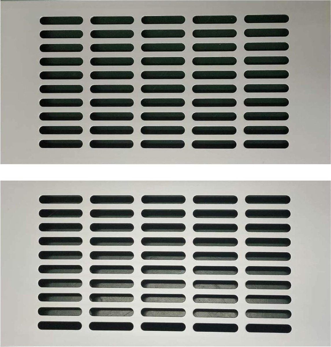 Rectangulaire ventilatieroosters met insectenbescherming - 2 stuks geperforeerde ventilati