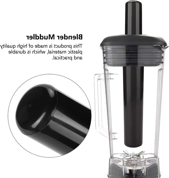 Store_8 - Blender-accessoires - Muddler voor Aanstampen - Kunststof 24 Cm - Roerstaafje voor Handmixer - Vervangingsonderdelen - Geschikt voor Koken van Merkloos — afbeelding 2