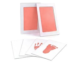 2 stuks Baby Handprint en Footprint Kit, Baby Handprint Inktpads met Clean-Touch, Inkless Print Kit Veilig Niet-giftig voor Baby Voeten en Handen, Pet Paw, Ritueel voor pasgeborenen, hand- en voetafdrukken van de baby, 6*9.5cm