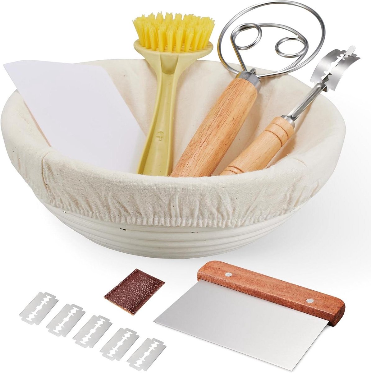 Banneton Mand - Rijsmand Brood - Zuurdesem Bakken - Handgemaakt Rotan - 22.5 cm