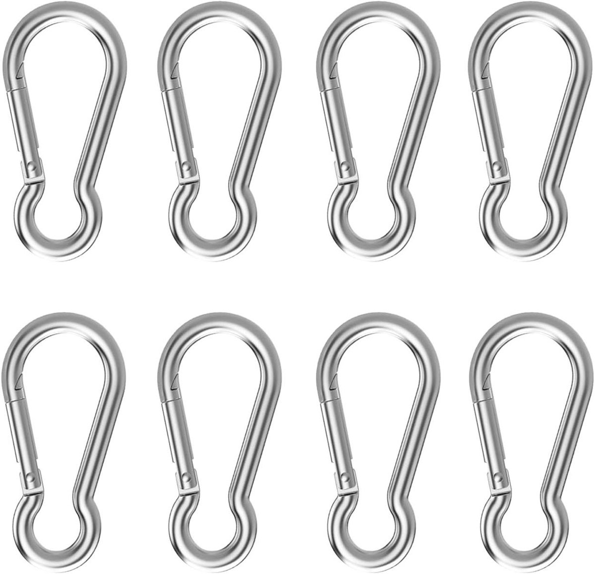 Karabijnhaak Set - Snap Haken - Outdoor Bevestiging - Zware Staal Kwaliteit - M6 60mm