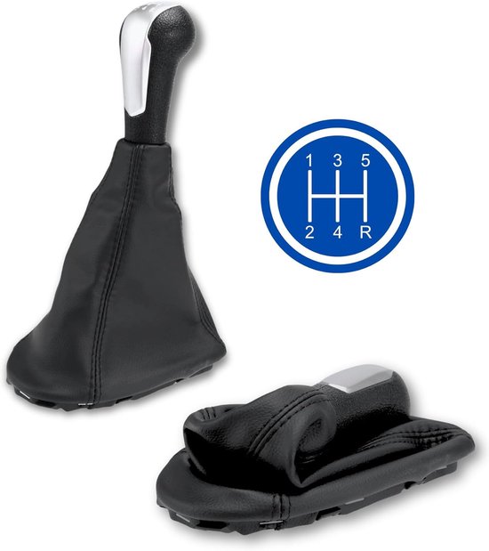 Schakelpook Set - Handmatige Versnellingspook - Auto Interieur Upgrade - 5 Versnellingen Achteruit - 30cm Hoogte - Zilver — afbeelding 2
