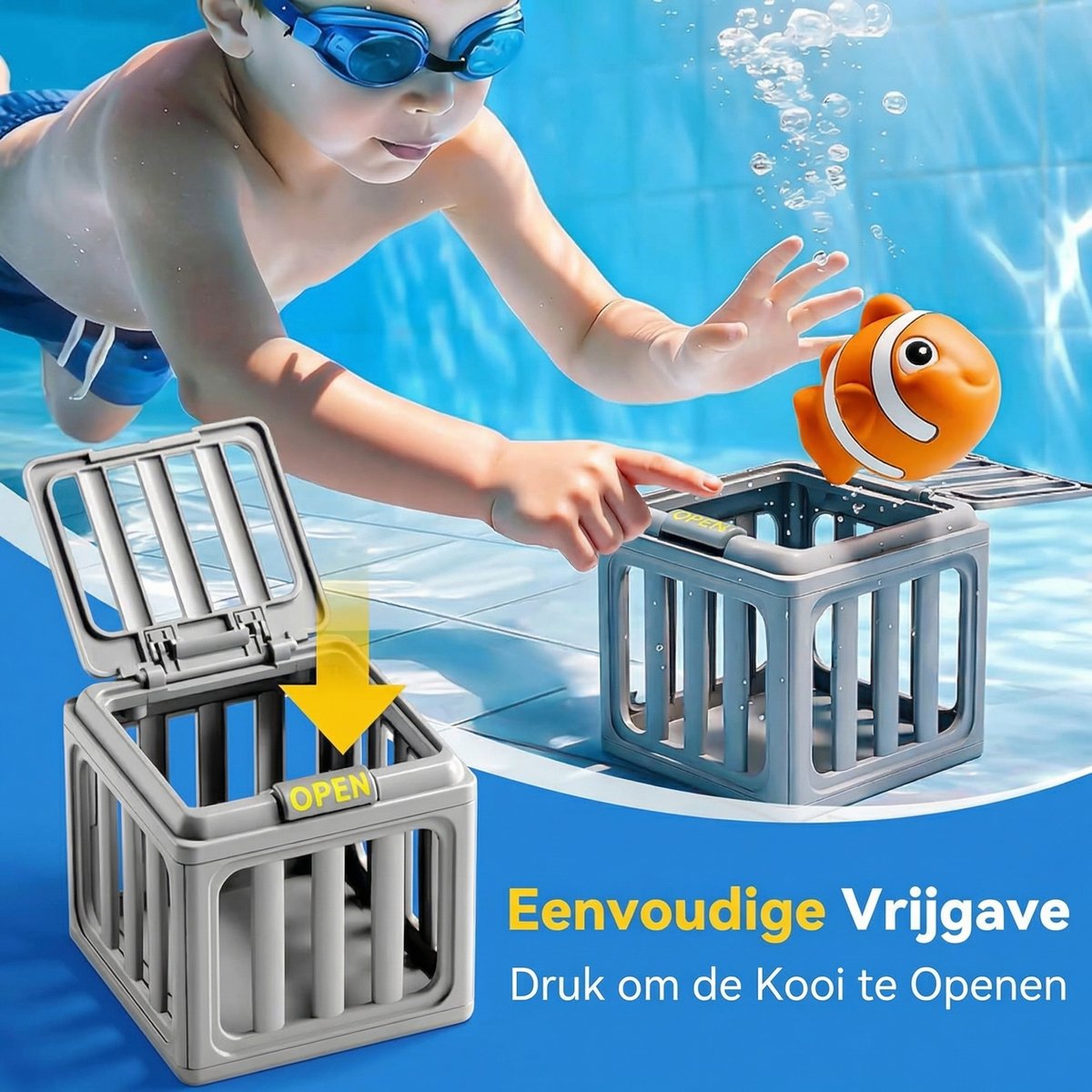 Sogiol® Duikspeelgoed - Duikspeelgoed voor Kinderen - Zwembad Speelgoed - 6 Zeedieren & 6 Duikkooien - Waterspeelgoed -voor buiten, strand, meer en zomerfeest – foto 4